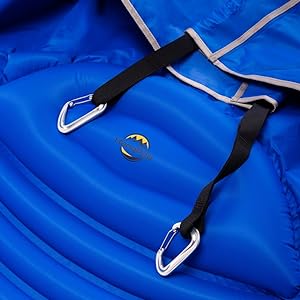 Close up of HangPad's built in pillow and straps