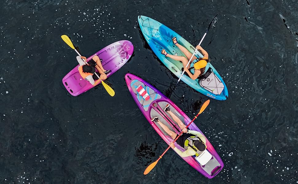 family kayaking fun