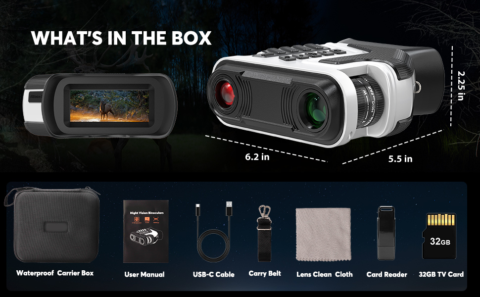 4K 16MP Night Vision Binoculars Goggles Camera