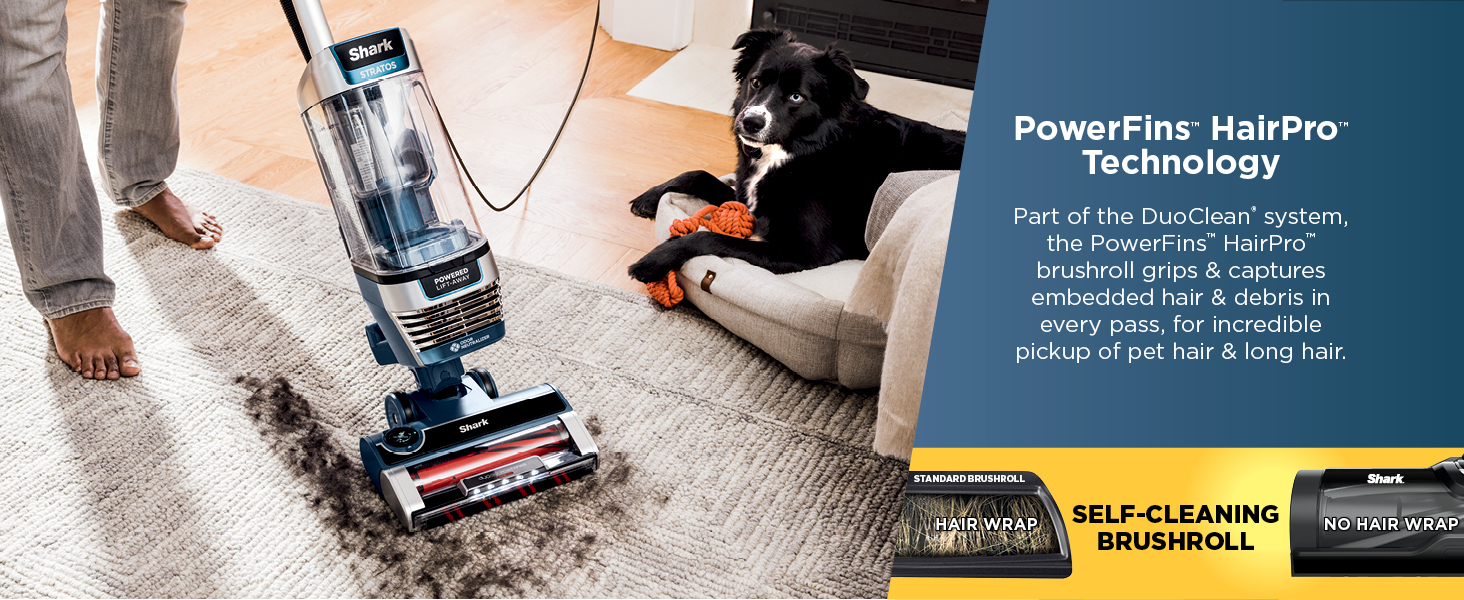 grips & captures embedded hair & debris in every pass for incredible pickup of pet hair & long hair.