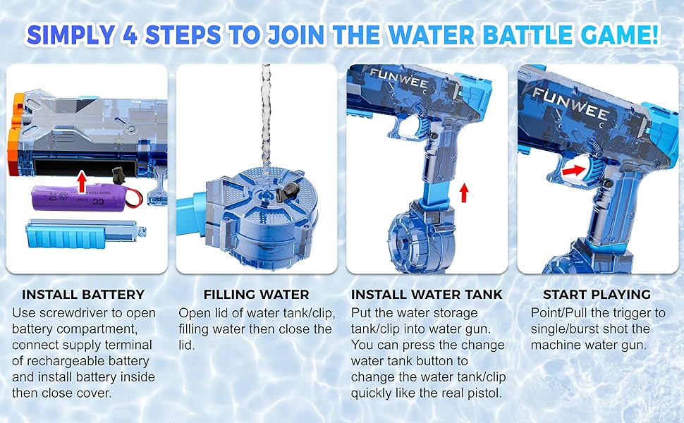 4 STEPS TO JOIN THE WATER BATTLE GAME
