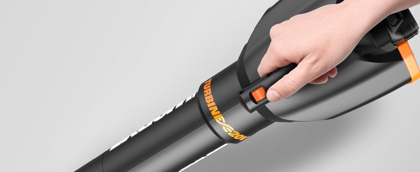Despite all that power, the TURBINE Blower is designed to be operated  weighs less than 5 lbs