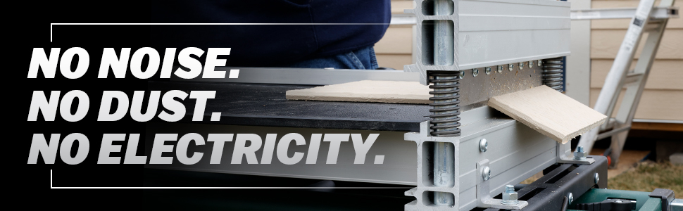 No noise, dust, electricity graphic