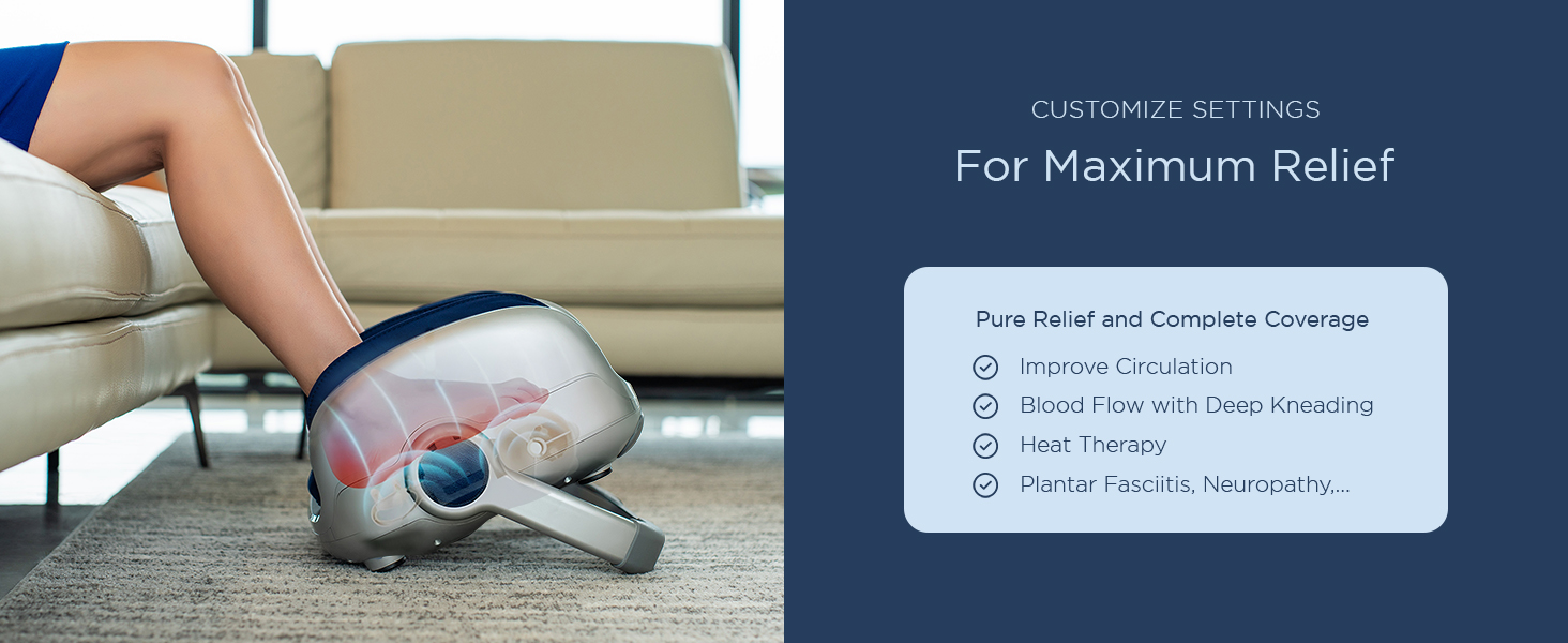 customize massage settings for Mac 2 foot massager