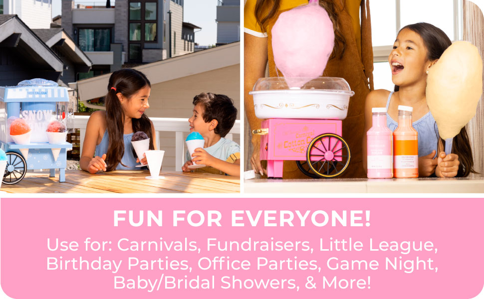 Nostalgia Sweets & Treats snow cone makers cotton candy machines