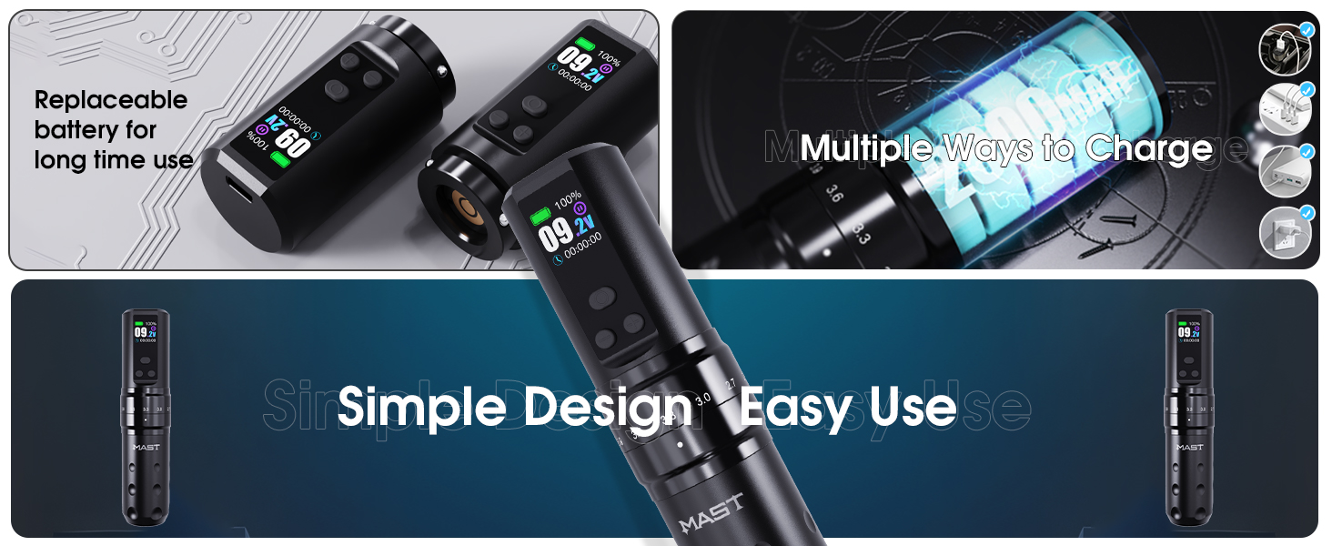 wireless tattoo machine pen 