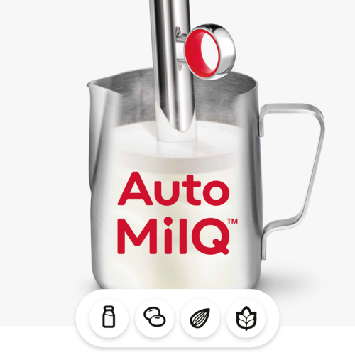 Auto MilQ hands-free microfoam with alternative milk settings