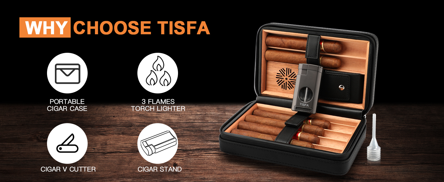 cigar humidor with cigar lighter