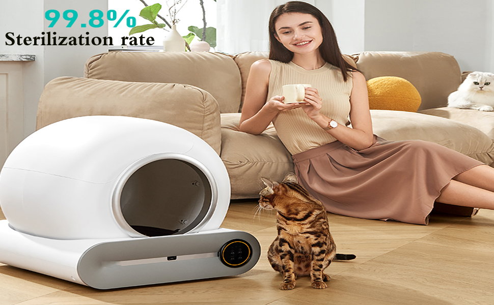 QraraZL Self-Cleaning Cat Litter Box