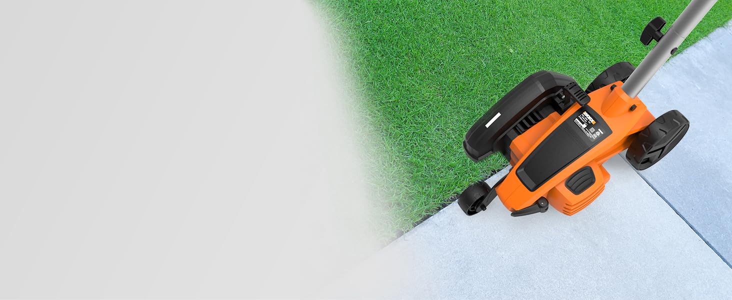 lawn edger. electric lawn edger. garden edger. lawn edging tool. grass edger. battery powered