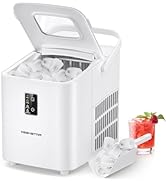Countertop Ice Maker, Portable Ice Maker Machine 26.5lbs/24Hrs, 8 Bullet Ice Ready in 6 Mins, Sel...