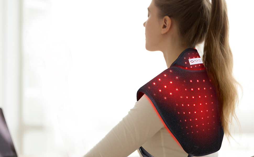 Red Light Therapy for Neck and Shoulder Pain Relief 850nm Near Infrared Therapy Set Wrap Devices