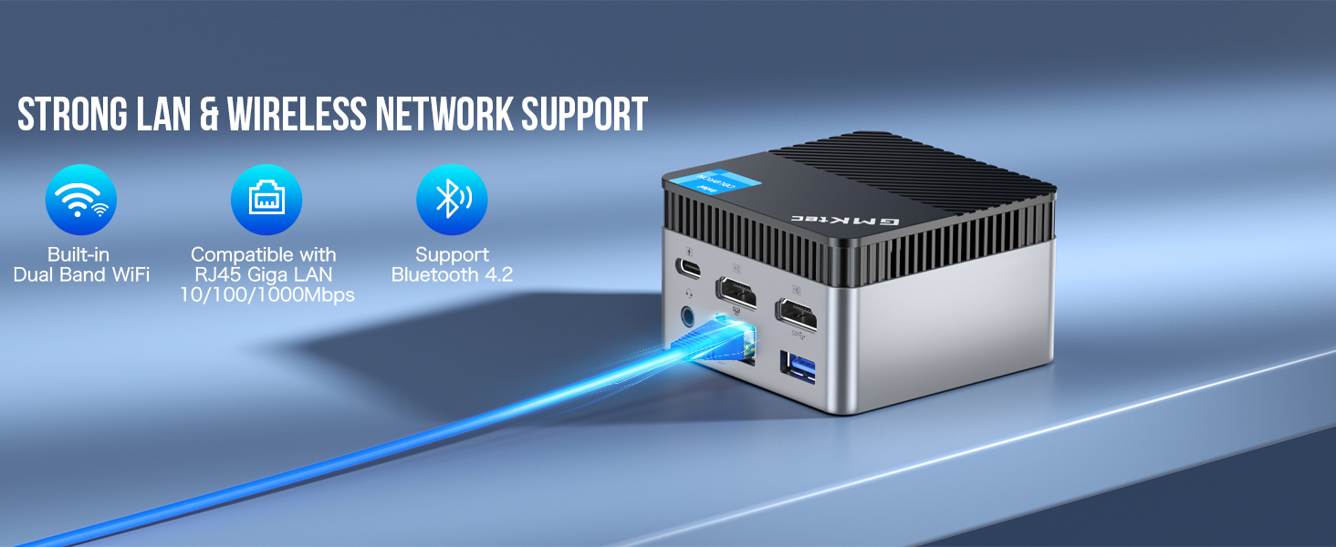 mini pc fast wireless wifi connection ethernet rj45 bluetooth