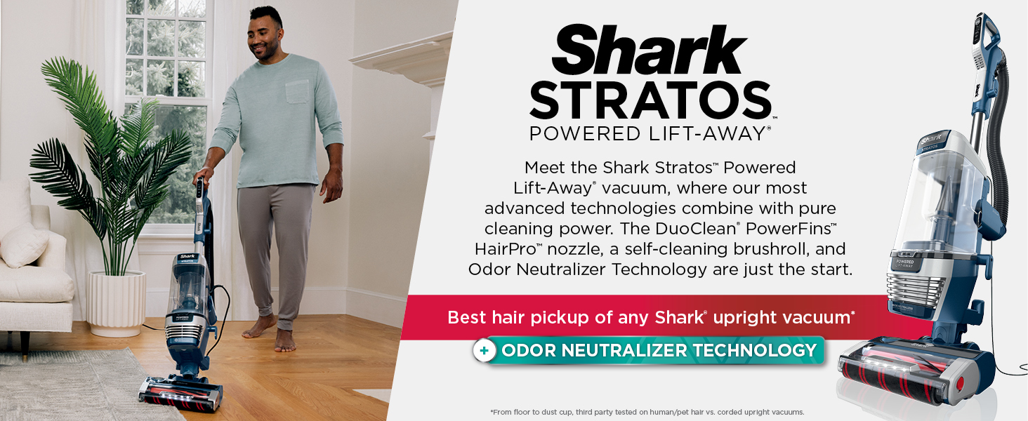 Shark Stratos Powered Lift-Away vacuum most advanced technologies combine with pure cleaning power